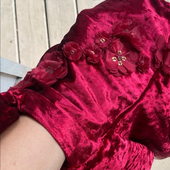 Disney belle Princess burgundy Velvet Dress - Picture 15 of 16